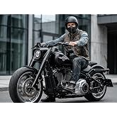 mtn Motosiklet S&uuml;r&uuml;c&uuml; y&uuml;z maskesi, doğal deri,Motosiklet deri aksesuar,Harley, chopper, custom