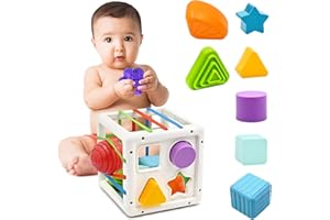 Mailesi Jouet Bébé Montessori 12 18 Mois, Jouet Enfant en Forme de Cube pour la Motricité Fine et l’Éveil Précoce, Jouet Sensoriel Cadeau pour Garçon et Fille de 1 2 3 Ans, Cadeau Naissance