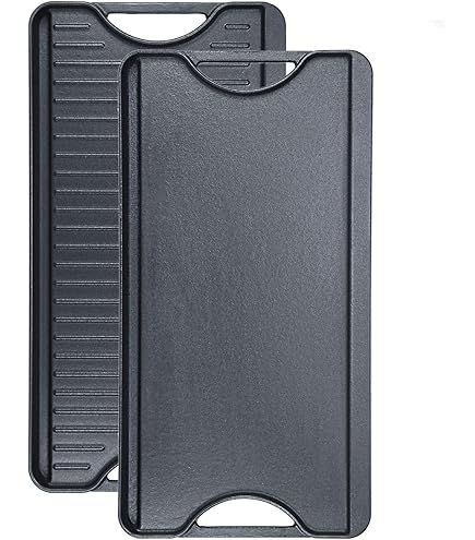 Plancha fonte 42 x 23 cm - réversible noir Baumalu | La Redoute