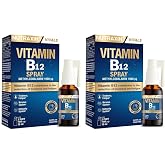 Nutraxin Vitamin B12 Sprey 1000 &micro;g Metilkobalamin, Y&uuml;ksek Emilim, Vegan Uyumlu, Ağız Yoluyla Takviye Edici Gıda, 15 ml (2 pak