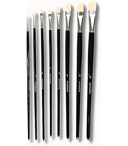 7-Piece Art Paint Brush Set - Professional Quality For Oil & Acrylic Painting