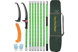 Kokorona 26ft Tree Pole Pruner Saws for Tree Trimming Manual Tree Pole Branches Pruner Garden Tools Extendable Height with Pole Saw Blade