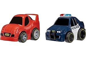 Little Tikes premières Voitures Crazy Fast – Lot de 2 High-Speed Pursuit – Véhicules de Police à rétrofriction – Parcourent 15 m – Modèle réaliste – Encourage l’Imagination – 2 Ans +, 659454EUC