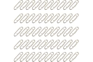 KLOVA 50 Pcs/Pack Powerful Stainless Steel Fishing Fast Link Clips Lock Snaps Quick Lure Change Connector for Freshwater