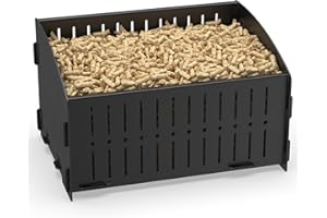 Xtsuen Panier à pellets/granulés,28 * 20 * 17cm,3.6kg,Panier à pellets pour poêle à bois,Panier pour brûleur à pellets, dans le poêle à bois ou dans la cheminée ouverte,Pellet Basket