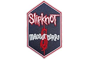 ROCK OFF OFFICIALLY LICENSED PRODUCTS Slipknot Patch Maggot Corps Band Logo Official Black Woven Iron on Accessory Size