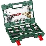 Bosch Accessories 91tlg. Titanium-Bohrer- und Bit Set V-Line (für Holz, Stein und Metall, inkl. Ratschen-Schraubendreher und 