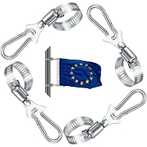 Gosknor 6 Stück Gartenflaggen-Clips – Schwarze Kunststoff-Stopper Für Flaggenmasten (4,2 X 1,5 Cm) | Universell Einsetzbar
