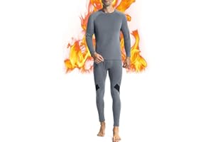 Runhit Thermounterwäsche Herren Winter Funktionsunterwäsche Thermounterhose Herren Unterhosen Lang Funktionswäsche Skiunterwäsche Thermo Unterwäsche Männer Extra Warm
