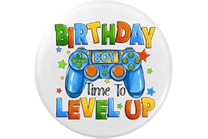 EMUWORKS Gamer Boy Badge 2.3 Inches (59mm) Pinback with Glossy Print, Metal Birthday Badge - Ideal For Birthday Boys - Teenage Boy Gifts, Secure Fit for Long-lasting Wear