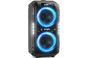 W-KING 270 W PEAK Duży głośnik Bluetooth Najgłośniejszy/Masywny 125 dB/12 Niestandardowy bas, V5.3 Big Party Boombox Przenośny głośnik Bezprzewodowy głośnik, bardzo głęboki bas/6,5'' subwoofer,