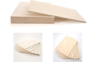 Stallmann Design Pannello in compensato 80 x 60 mm, spessore 5 mm, in legno di betulla di qualità B/BB per scaffali o per il fai da te, legno per lavori di bricolage