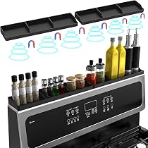 Mofason Magnetisches Silikon-Regal Für Herd – 76 Cm Gewürz-Organizer über Dem Kochfeld – Hitzebeständig & Rutschsicher