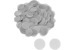 NHPY NHP 200 Pièces Tamis Métallique en Acier Inoxydable,Grille pour Pipe,Pipe Screen en Acier Inoxydable Écrans de Fumer Filtres à Écran de Pipe 15 mm