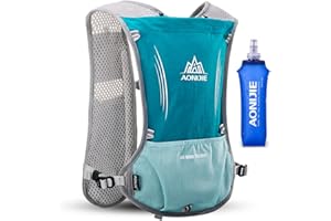 AONIJIE 5L Gilet Hydratation Running Femme et Homme Bretelles de Poitrine Réglables Léger et Réfléchissant Gilet de Course Marathon Randonnée