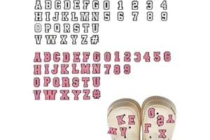 Hugwish Chaussures Charm Lettre Alphabet A-Z Numero 0-9 74pcs, Pins Lettre Pour Crocs Shoe Charm Bricolage Pour Femme Enfant