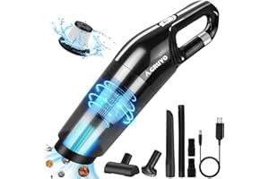 ‎AGARELE AGARELE Akku Handstaubsauger, Auto Kabelloser Staubsauger, Multifunktionaler Handsauger mit Waschbar HEPA-Filter, Bürste, Wiederaufladbarer Handstaubsauger für Auto, Tierhaare