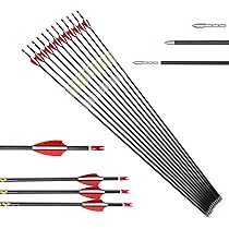 12packs 31inch Tiro Con L'Arco Frecce In Carbonio Spine 550 Frecce Di - Foto 3