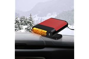 Wikay Car Heater, 12V 150W Portable Fast Heating Defrost Windshield Defogger with Suction Cup & 360 Degree Base, 2 in 1 Heating/Cooling Demister Heater Plug in Cigarette Lighter Auto Heater Fan