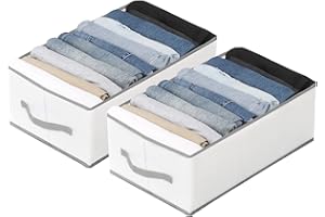 Mamowla Armadio Vestiti Organizer 12 Scomparti, Confezione da 2, Armadio Pieghevole Scatola di Immagazzinaggio con 9 Diviso Griglie, Cassetto Organizzare per Leggins, Sportivi Pantaloni