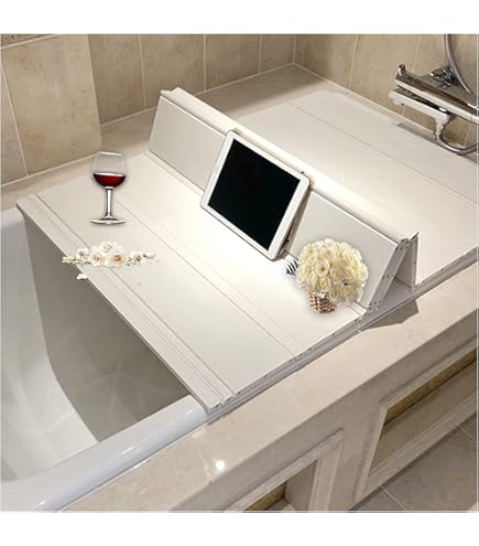 LXSEHN Bathtub Cover Foldable Tray Waterproof Panel Cover Extendable Insulated PVC Wine Book Cover (75x170x0.8cm, White-E LXSEHN Bathtub Cover Foldable Tray Waterproof Panel Cover Extendable Insulated PVC Wine Book Cover (75x170x0.8cm, White-E