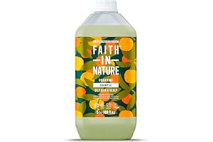 Faith In Nature Natural Grapefruit & Orange Shampoo, Purifying For Oily Hair & Scalp, Vegan & Cruelty Free, No SLS, Silicones or Parabens, 5L Refill Pack