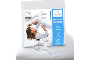THIRD OF LIFE Protector de colchón Impermeable y Transpirable, 180 x 220 cm, Funda de colchón antiácaros, Funda de colchón Impermeable para incontinencia, protección Ideal de colchón para Personas alérgicas
