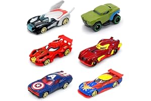 SSKHE 6PCS Spider Car Avengers Marvel Alloy Car Toys Gift for Fan Kids Ages 4 and Up