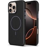 Coverzone Apple iPhone 14 Pro Max ile uyumlu Deri G&ouml;r&uuml;nml&uuml; 2,5mm Kamera Koruma &Ccedil;ıkıntı Koruma Cowboy MagSafe ile uyumlu İ&ccedil; Ka