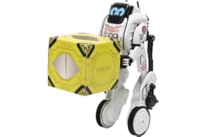 YCOO Robo Up Remote Control Robot Toy, Programmable Robot with LED Eyes, squat, stand and carry function for kids ages 5-14 years