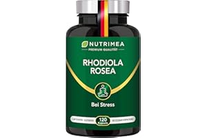 LABORATOIRES NUTRIMEA Rhodiola Rosea Kapseln NUTRIMEA®| Premium Rohstoff in Deutschland Hergestellt | 3% Salidroside | Rosenwurz Extrakt Hochdosiert | 120 Kapseln 100% Vegan
