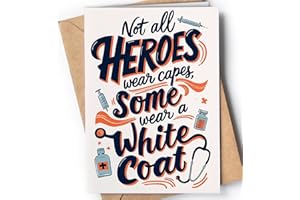 GREETING CARDS FOR EVERYONE Biglietto di ringraziamento per medico – Dr Appreciation – Biglietti di ringraziamento per il giorno del medico o dell'infermiera, cerimonia del cappotto bianco o biglietto di laurea - NUM 219