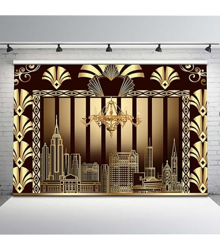 Toile De Fond Photo Thème Années 1920 Flapper - 240x180 Cm, Vinyle, Sans Reflet - Pour Fêtes, Studios, Photos