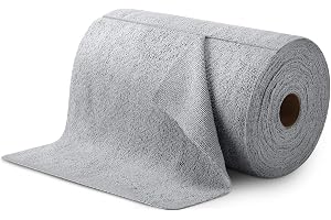 Jinavoty Rulle av mikrofiberduk för rengöring, tvättbar, återanvändbar, mikrofiber, mjuk, absorberande, för kök, hem, bil (grå, 50 blad)