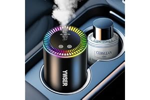 YWSER Smart Car Air Freshener, Car Air Freshener Diffuser with Starry Sky Projection and 50ml Perfume, Auto On/Off Intelligent, 3 Mode Adjustable Rechargeable Aroma Diffuser, Ocean
