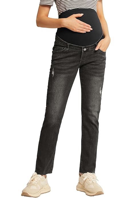 Maternity Jeggings POSHGLAM Maternity Skinny Pants Stretchy Pull