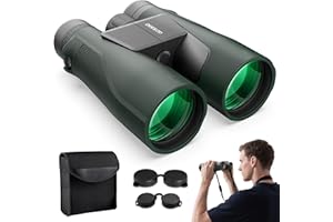 15x56 Binoculars for Adults High Power - Deesoo Waterproof Binoculars for Bird watching - BAK4 Prism Professional Binocular for Travel Hunting Stargazing (Green)