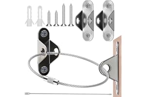 SCROLIEY Furniture Straps Baby Proofing Furniture Wall Anchor Metal Anti-Tip Furniture Anchor Furniture Straps kit Furniture Wall Fixing Baby Safety Straps for Baby Protecting Secure Bookshelf