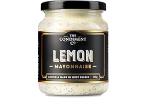 The Condiment Company Lemon Mayonnaise (300g Jar), Free Range and Gluten Free Zesty Lemon Mayo for Dips, Dressings, Sandwiches, Salads and Grilled Foods