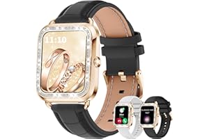 FITONYO Smart Watches for Women Diamond,1.29"AMOLEDTouch Screen Ladies Waterproof Smart Watch with Heart Rate/Blood Pressure/Sleep Monitor,19 Sport Modes Womens Smart Watches for Android IOS