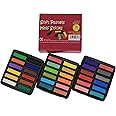 Bright Ideas Soft Pastels PK36 Assorted Colours Soft Pastels Half Sticks - Intense Bright Colours Perfect Square Chalk for Blending for Kids, Artists, Students - Pastels for Paper and Canvas. BI8321.