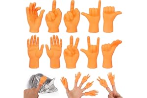 GUBOOM Mini Hände für Finger, Kleine Hände Fingerpuppen, Gummi Lustige Minihände, Lustiges Spielzeug Tiny Hands Set (10pcs)