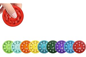 Gxdamxz Mathe Fidget Spinner, Rechenwirbel Montessori für Interaktives Lernen Multiplizieren & Division, 9 Stück