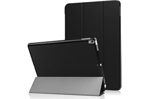 LOBWERK Custodia Protettiva per Apple iPad PRO 2017 10.5 Pollici Modello a1701/a1709 Ultra Slim Cover HardCase aufstellbar e Wake & Sleep Funzione + Gratis Stylus Touch Pen Nero Nero