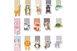 XUIIOSOOKP Marcadores Magnéticos, Pack de 36, Marcadores de Páginas Magnéticos con Diseños de Animales, Útiles para Estudiantes, Niños, Niñas y Amantes de los Libros, Herramientas de Lectura