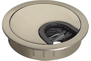 SOTECH SO-TECH Passage de câble en métal aspect inox Dimension de perçage Ø 60 mm Bureau avec joint anti-poussière