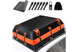 ‎PACEWALKER Dachbox Auto,425 Liter Wasserdicht Faltbare Gepäckbox mit Anti-Rutsch Matte + 6 Türhaken,geeignet für PKW, Vans oder SUVs mit/ohne Gepäckträger