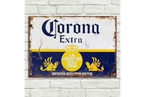 LBS4ALL Corona beer Extra Signs Metal Plaque Aluminium Vintage Pub Tiki Bar Home Cafe Wall Beer Retro Club