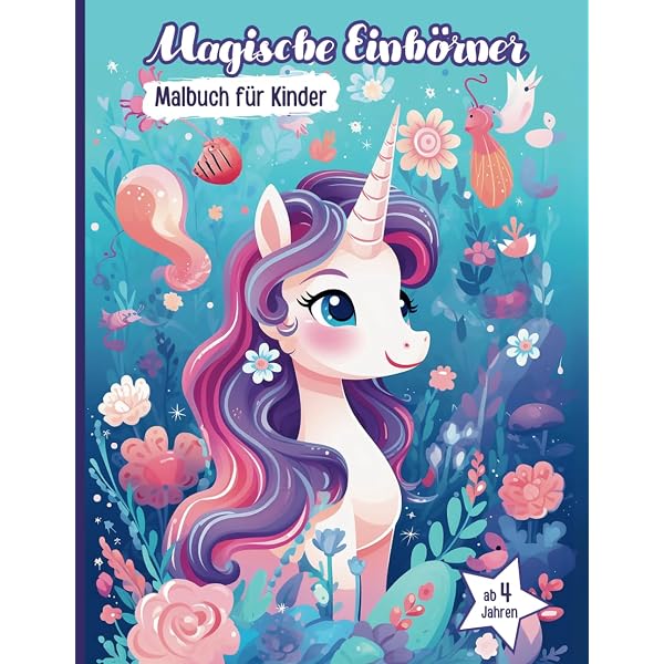 Alligator Books Einhörner Malbuch Blau – Magische Malvorlagen Für Kinder, Ideal Als Geschenk