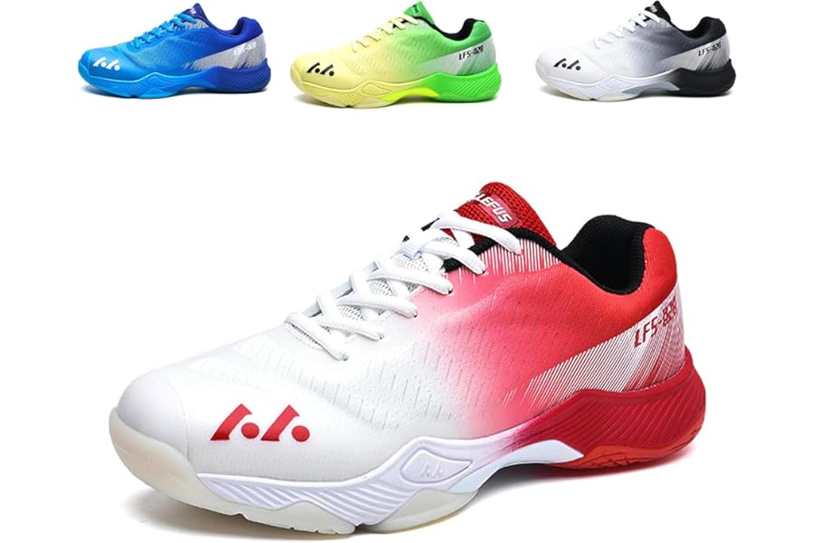 BLBK Badminton Shoes, Squash Shoes, Indoor Shoes for Various Floor Coverings, Comfortable and Firm Grip, Unisex Volleyball Shoes